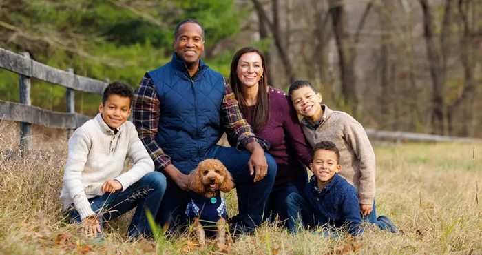 John James with his family — photograph from his campaign website