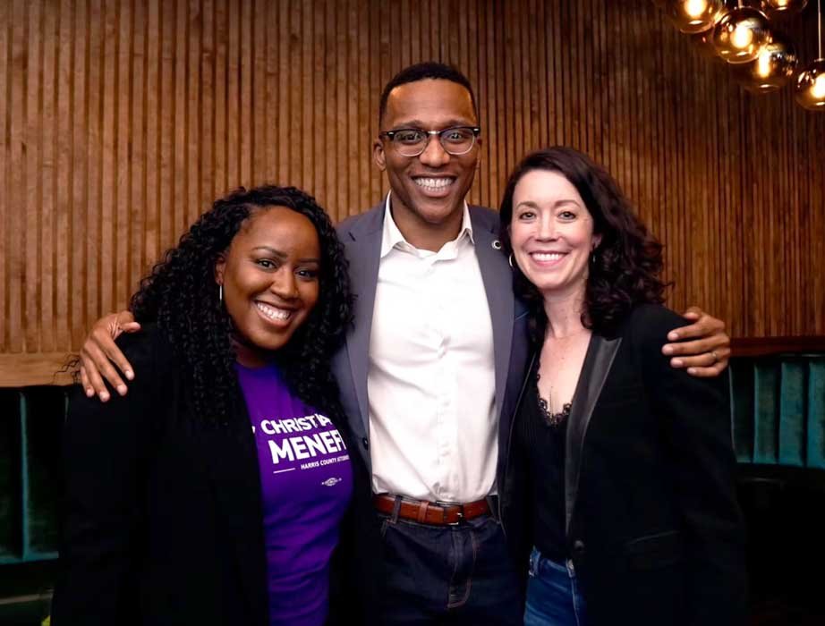 Christian Menefee — photograph with supporters from his campaign biography
