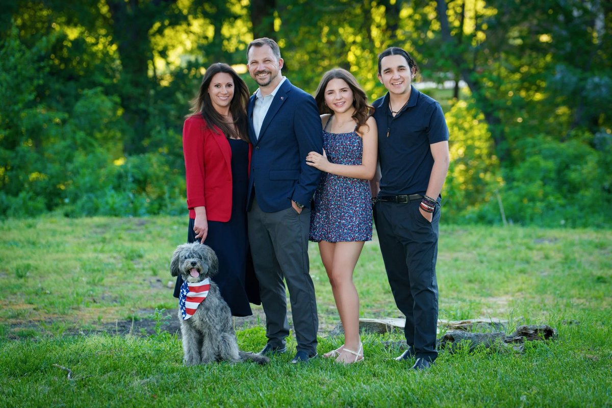 Evan Hunt — family photograph from his campaign biography