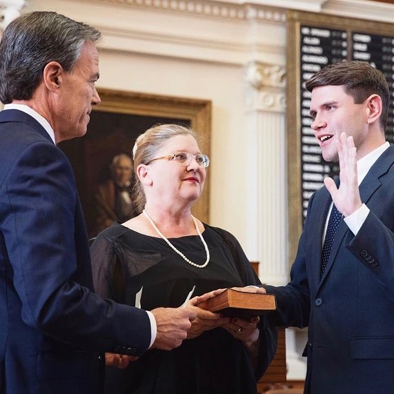James Talarico — campaign biography photograph of his oath ceremony
