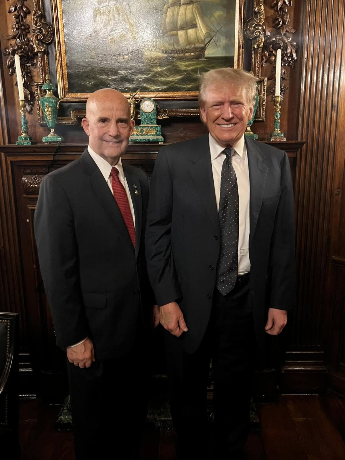 Keith Self — campaign photograph with Donald Trump; photo does not represent Omar's endorsement