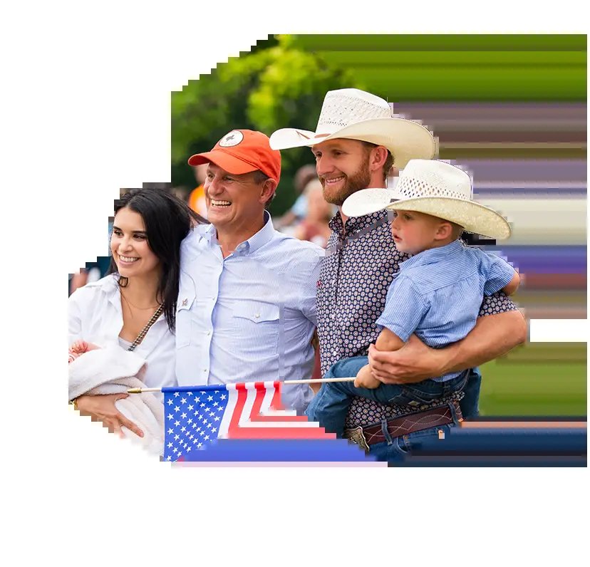 Nate Sheets with his family — photograph from his campaign website