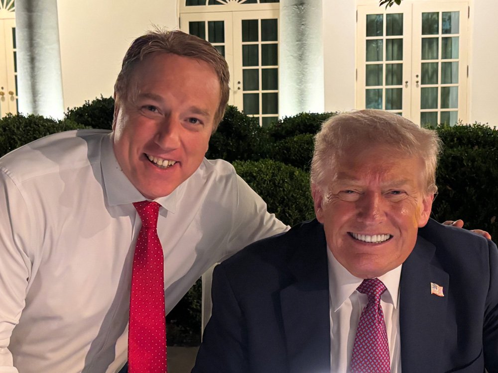 Pat Fallon — campaign photograph with Donald Trump; attributed image, not an Omar endorsement