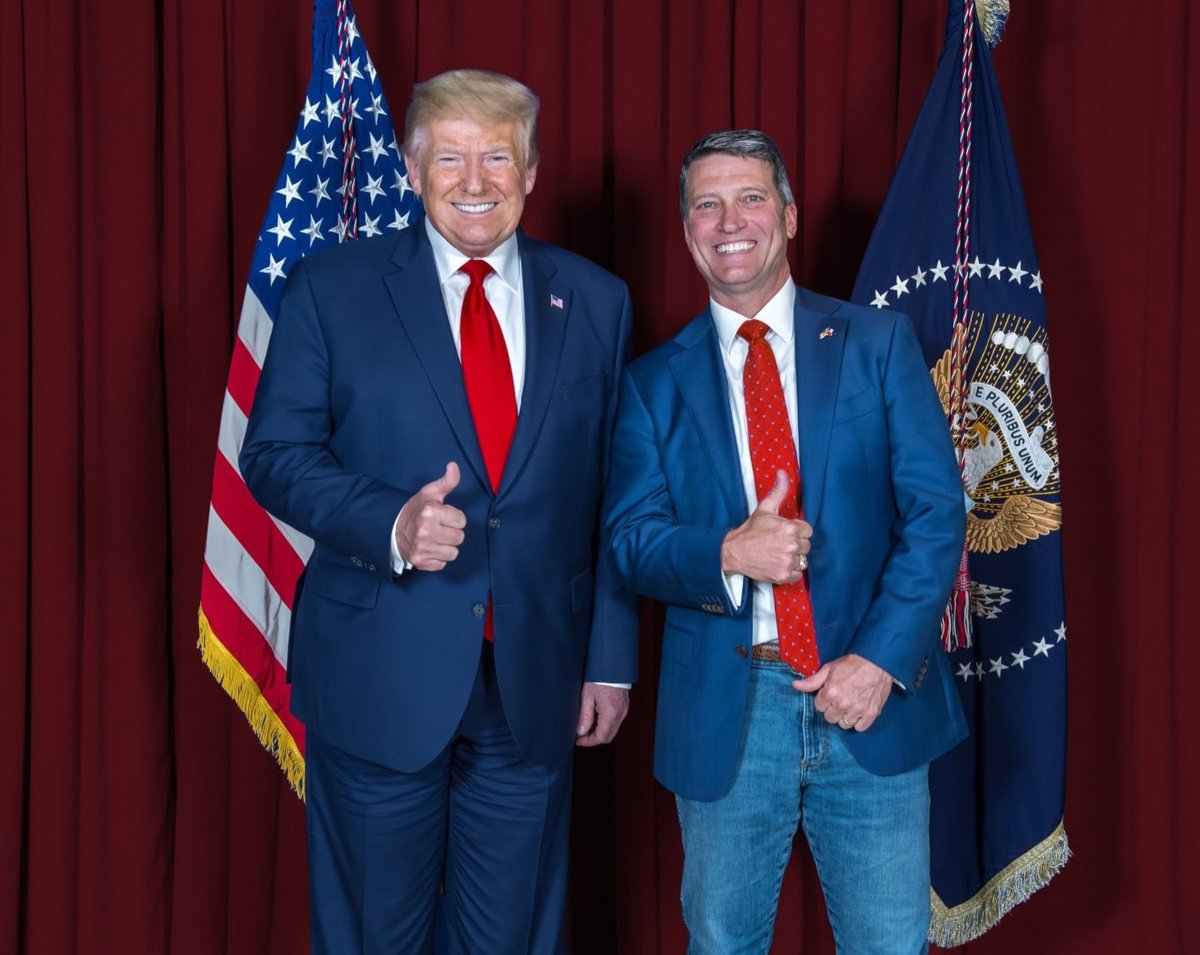 Ronny Jackson — photograph with Donald Trump from the campaign-linked fundraising site; no Omar endorsement is implied