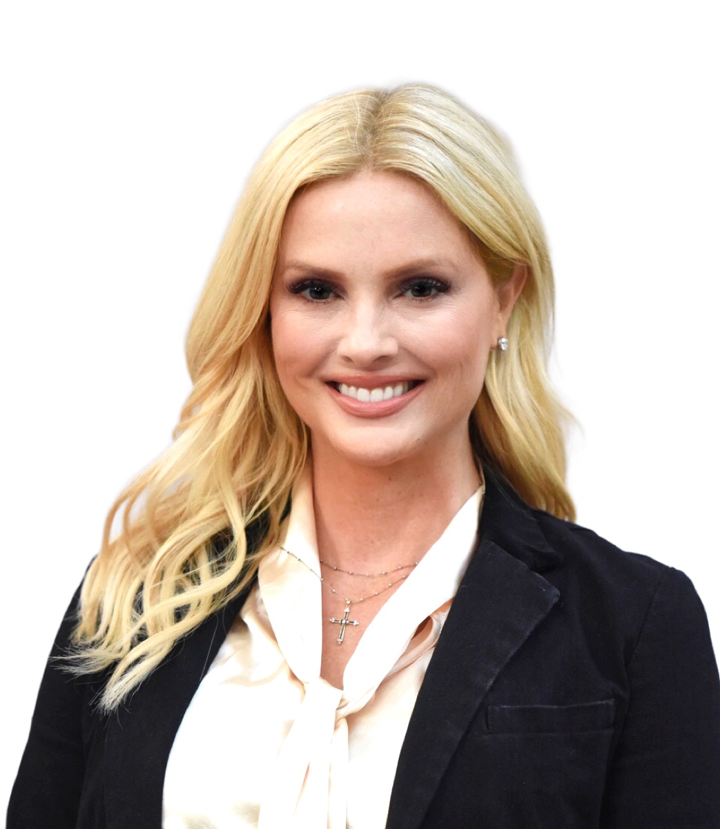 Tiffany Nelson in a black blazer and white blouse in her official campaign portrait